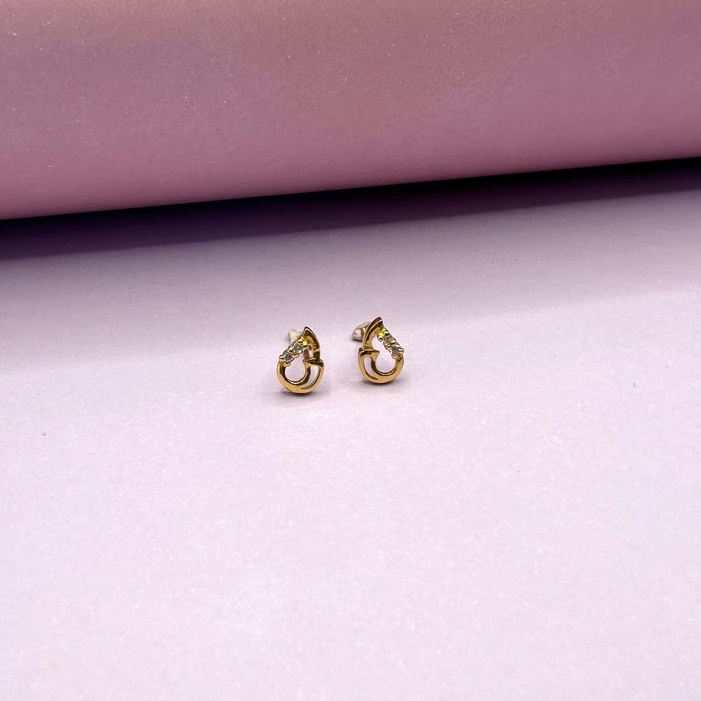 22k solid gold small earrings