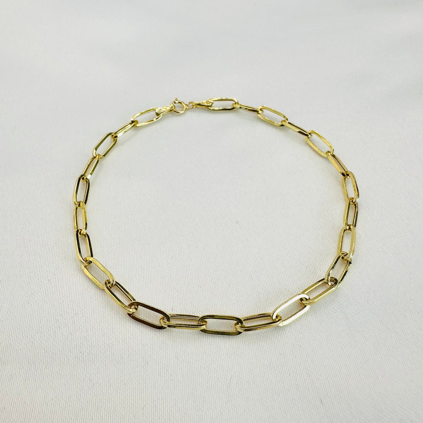 18K paper clip unisex bracelet