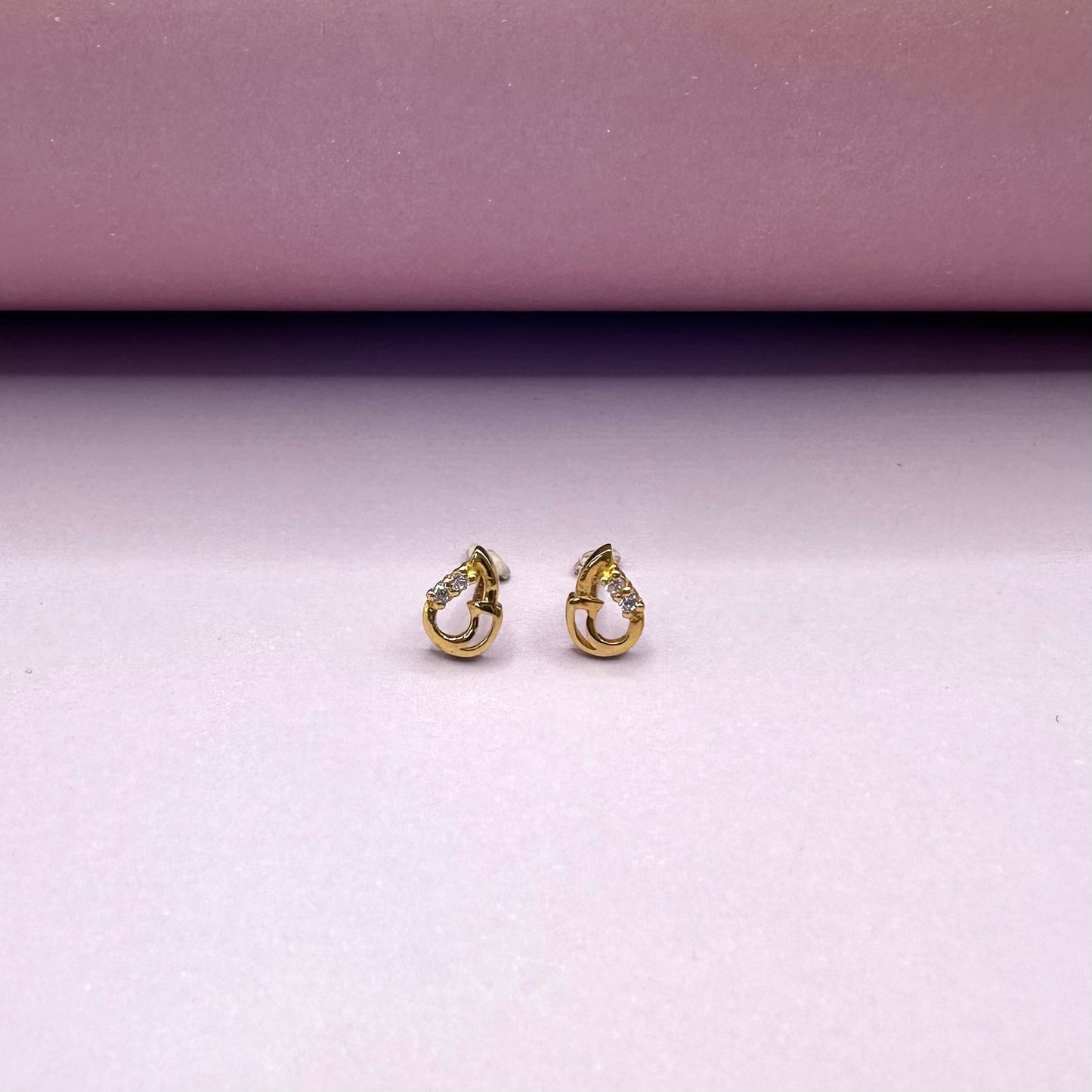22k solid gold small earrings