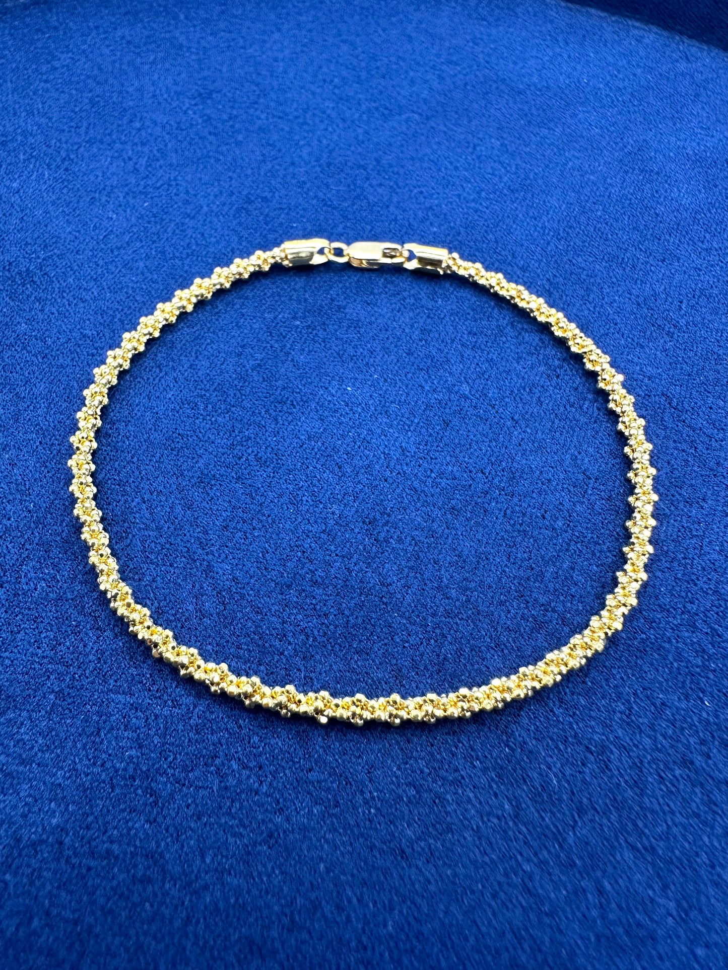 22k Solid Gold cluster Bracelet