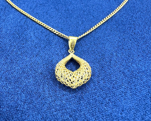 22k solid gold 3D charms pendant
