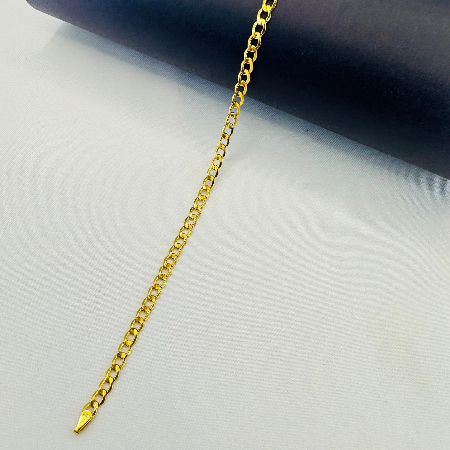 22k solid gold unisex cable bracelet