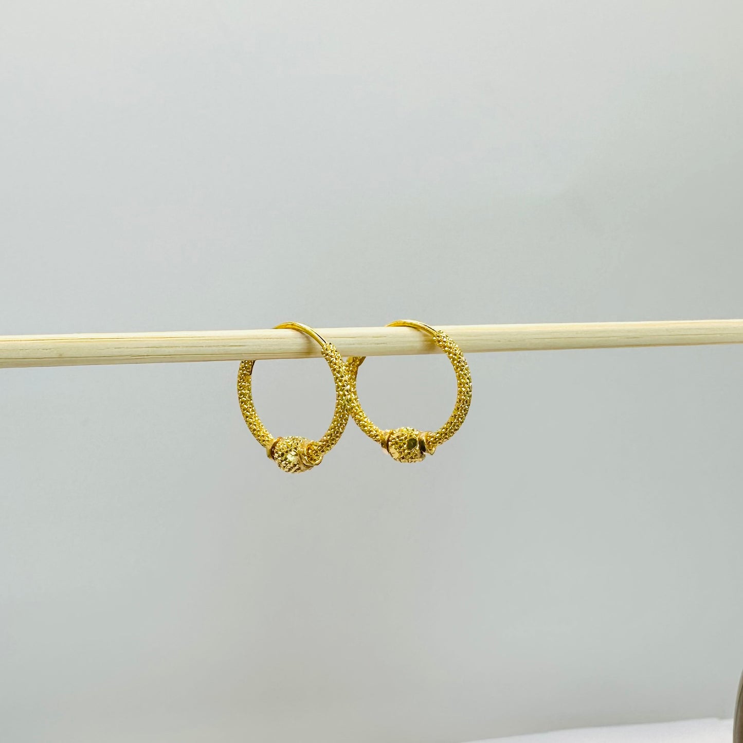 22k solid gold small hoop earrings