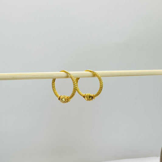 22k solid gold small hoop earrings