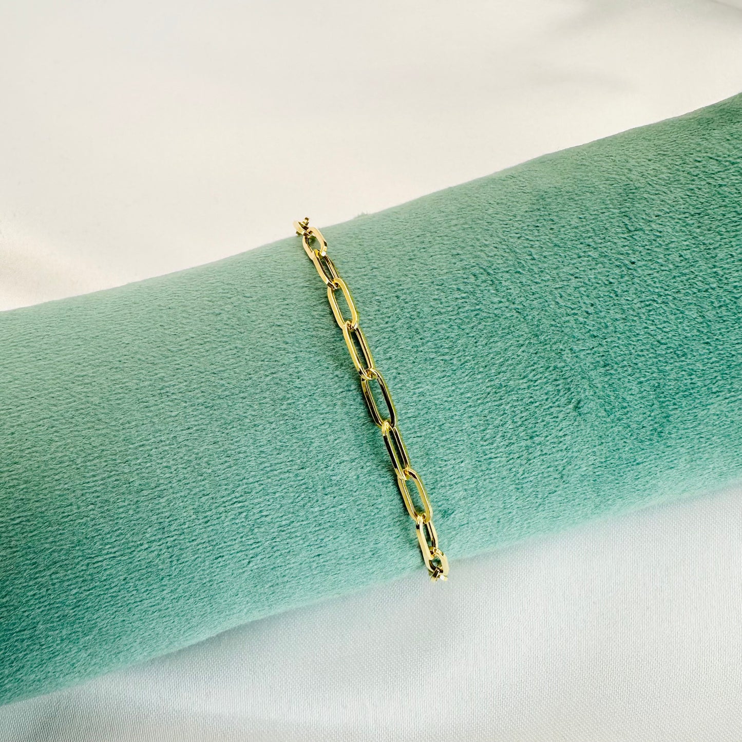 18K paper clip unisex bracelet