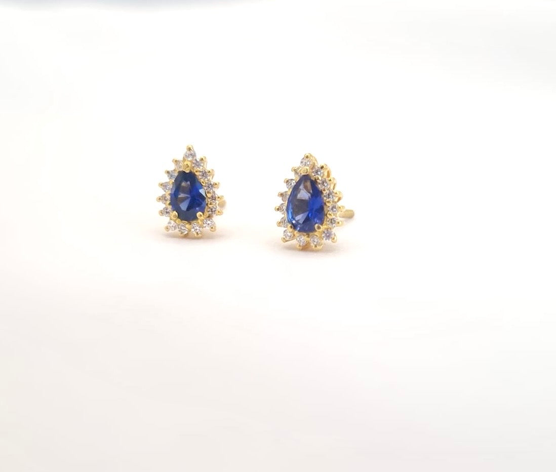 22k solid gold teardrop earrings
