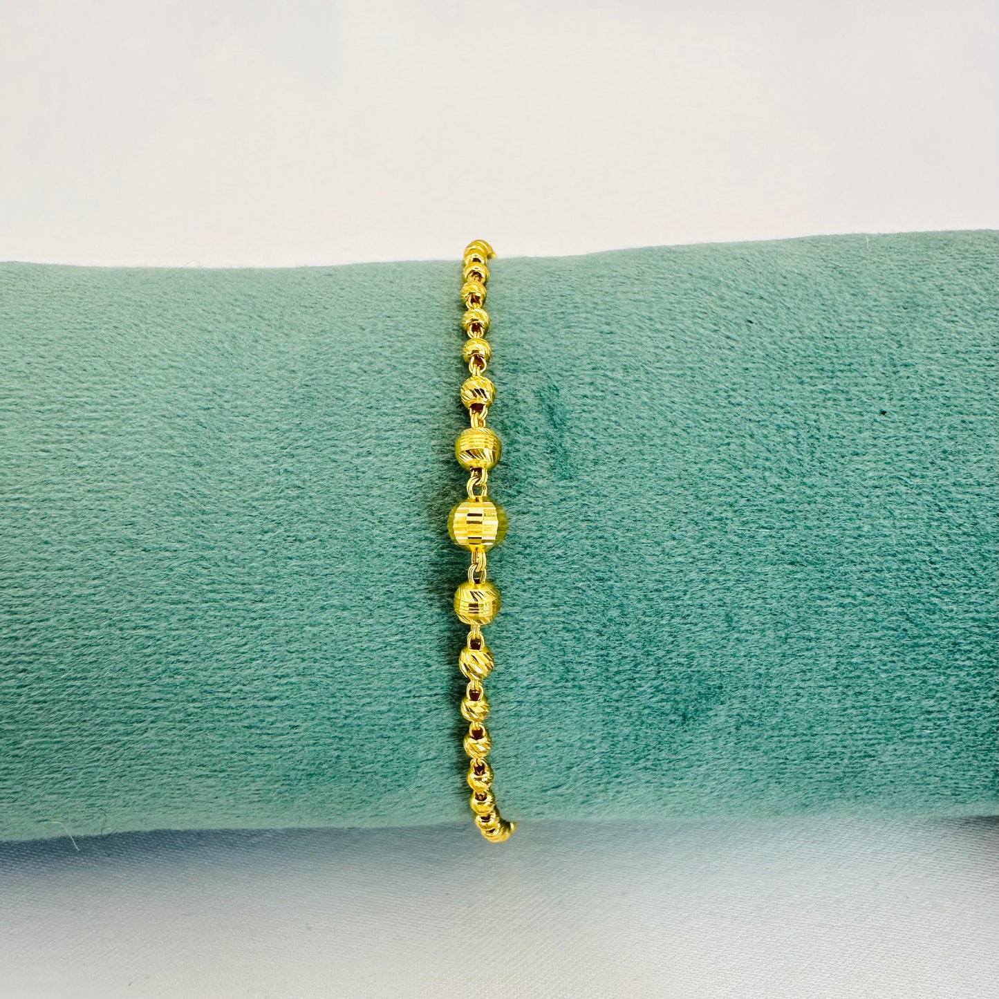 22k Solid Gold Chain Bracelet: