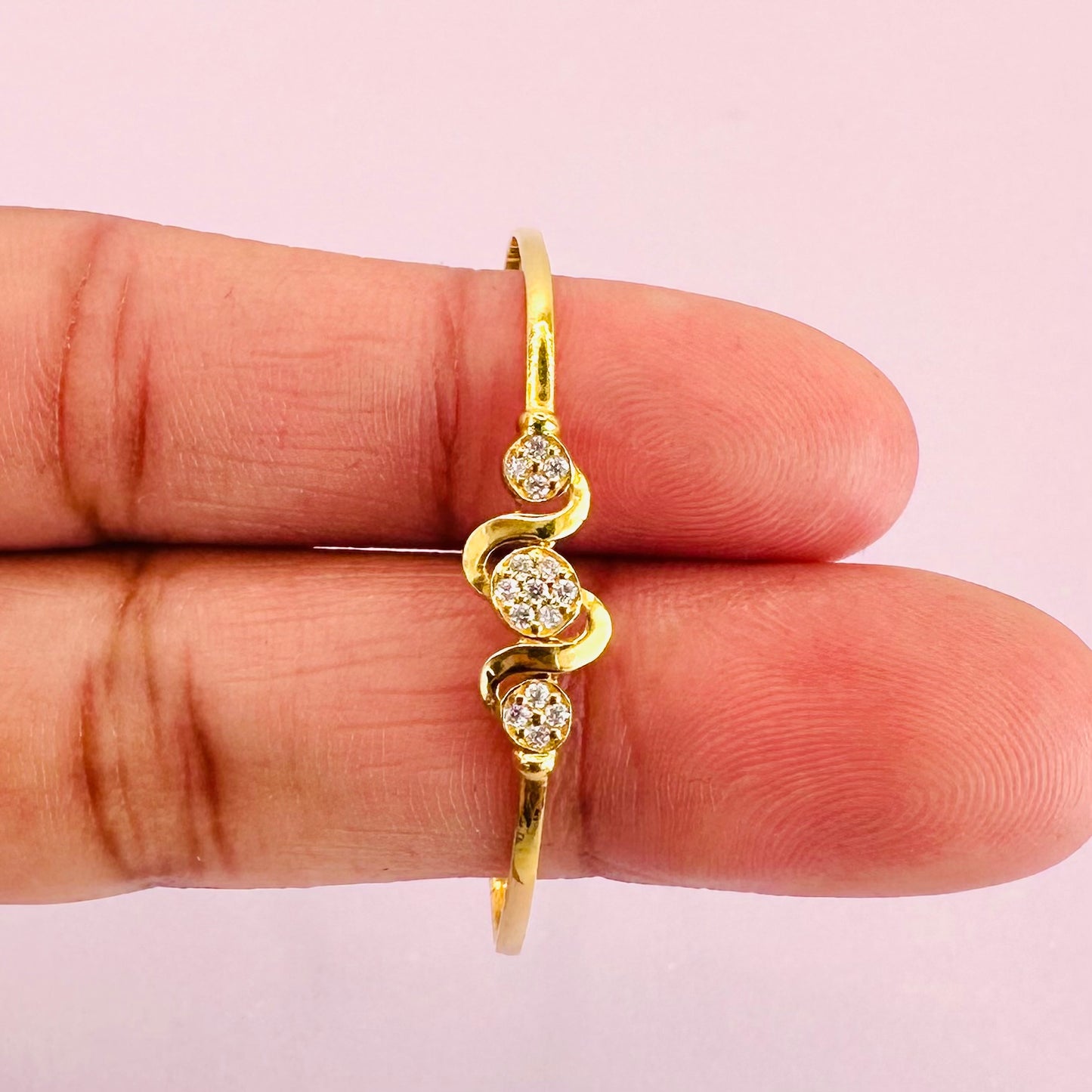 22k solid gold small baby bracelet/ baby bangle