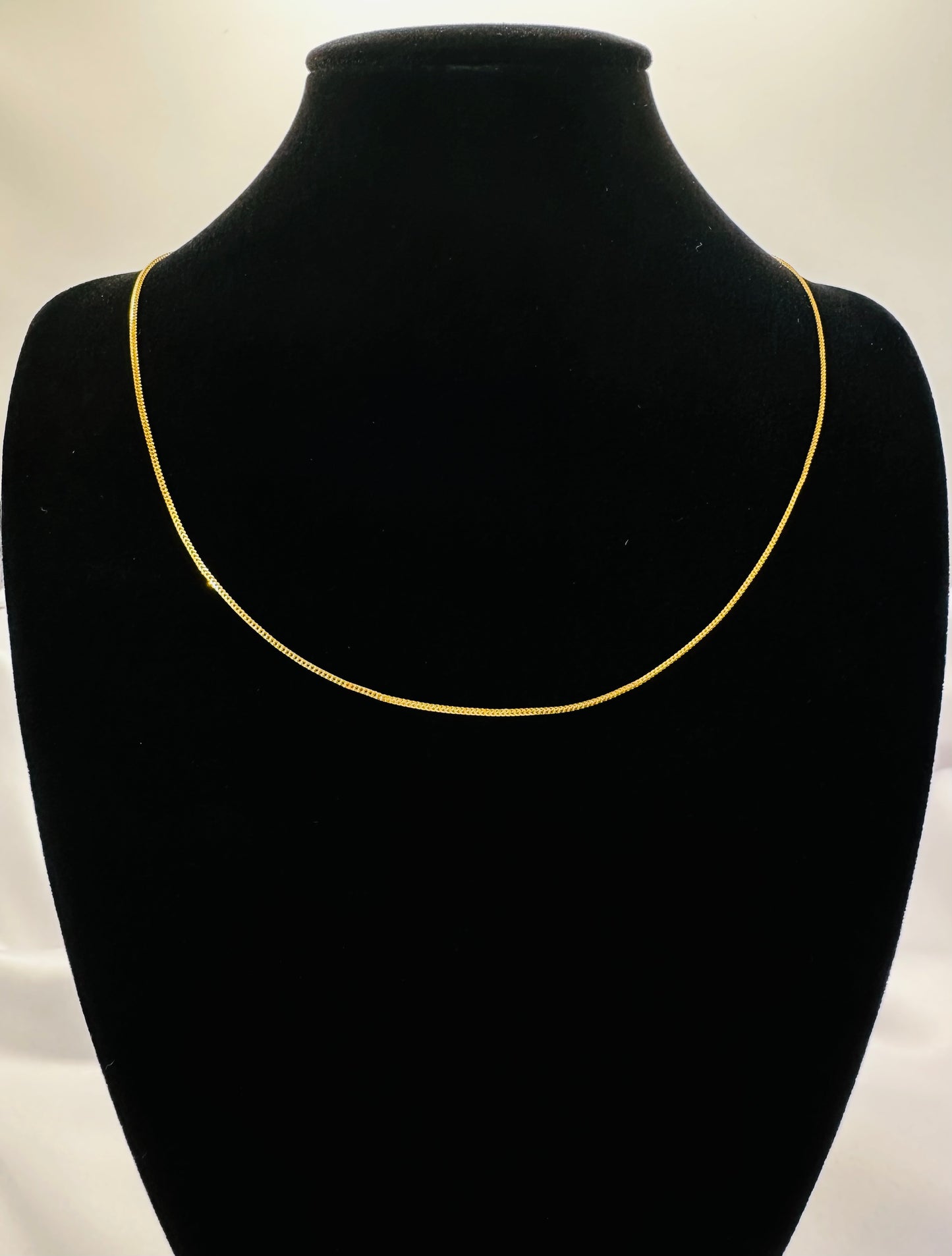 22k solid gold box chain