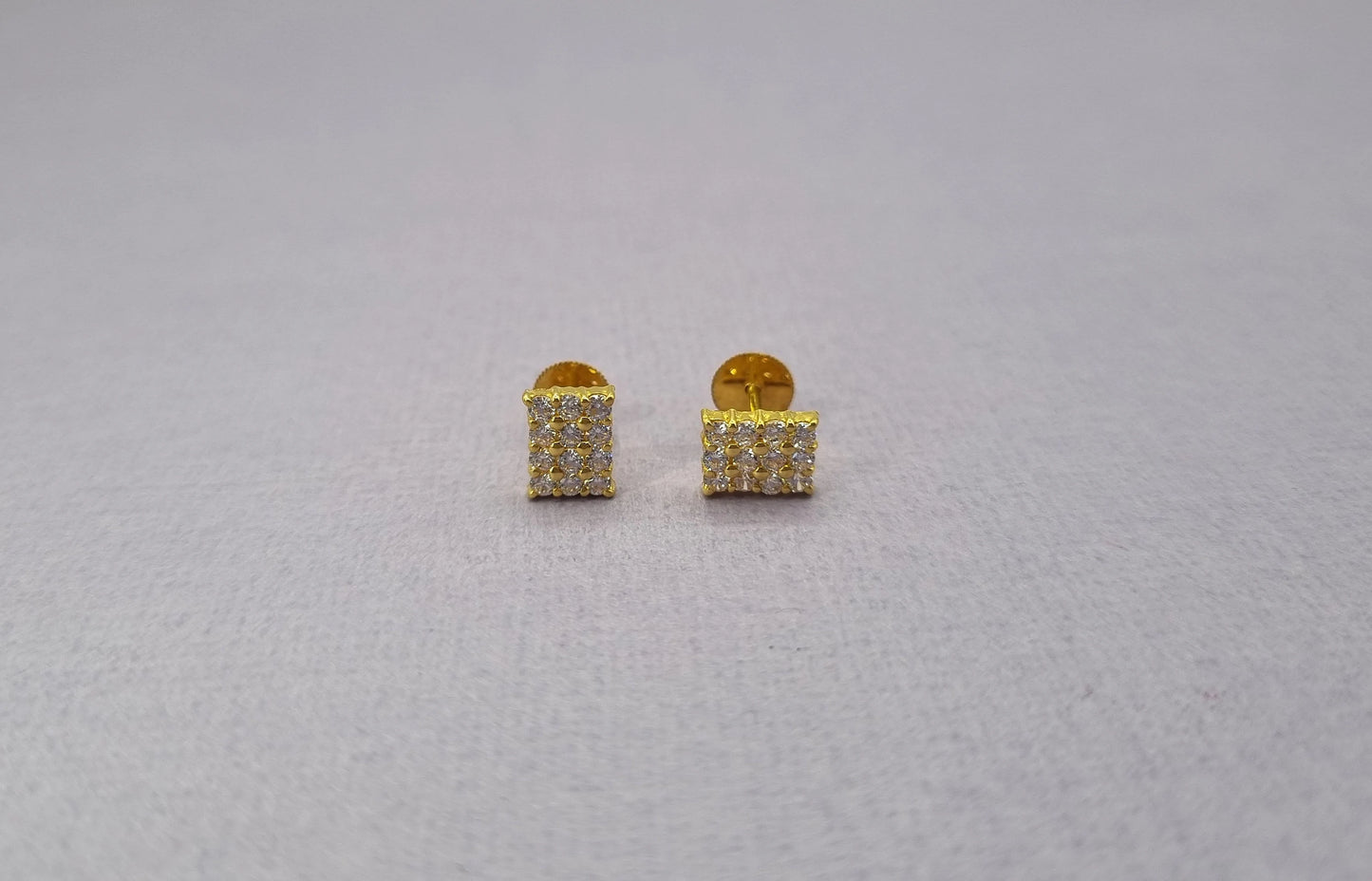 22k solid gold  bling earrings