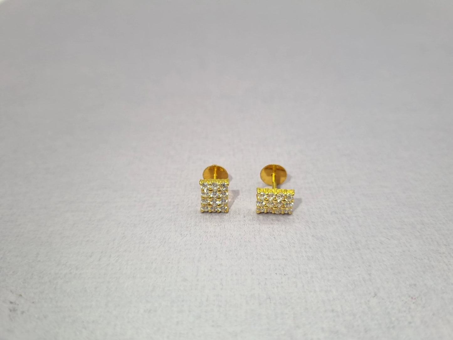 22k solid gold  bling earrings