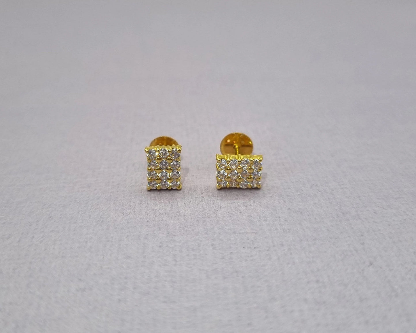 22k solid gold  bling earrings