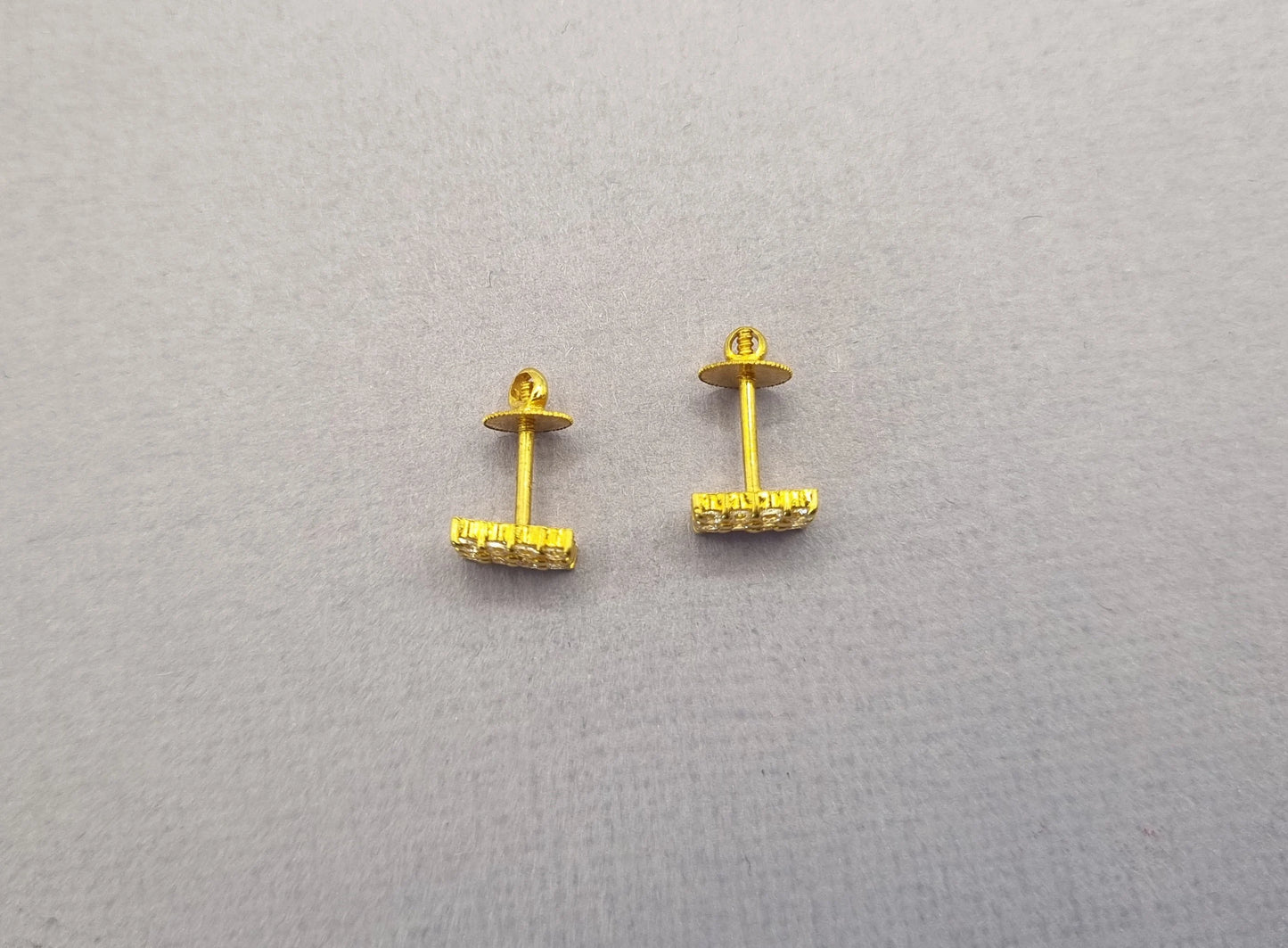 22k solid gold  bling earrings