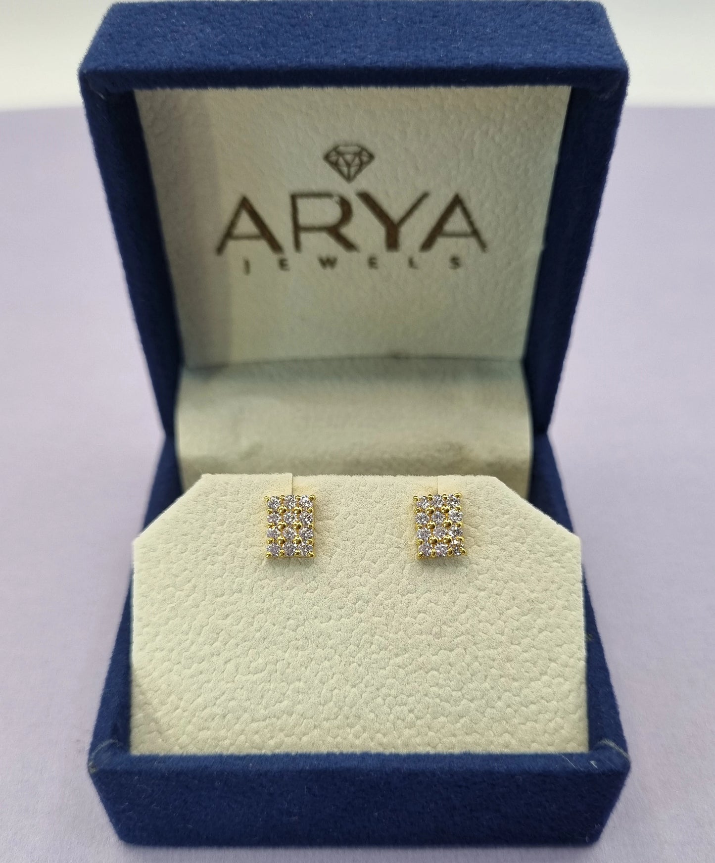 22k solid gold  bling earrings