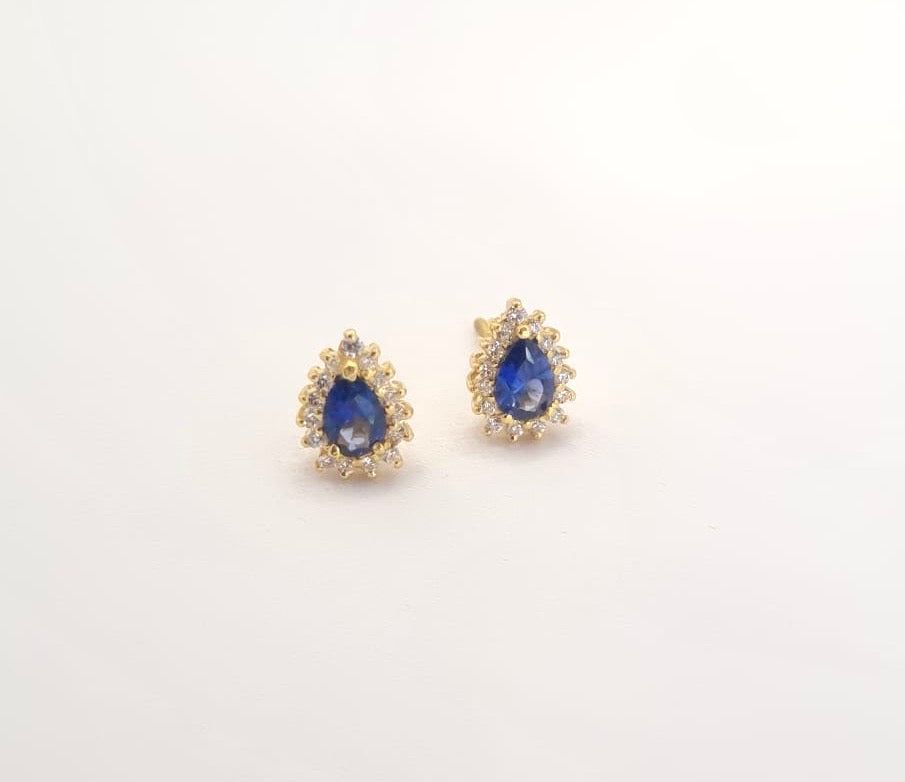 22k solid gold teardrop earrings