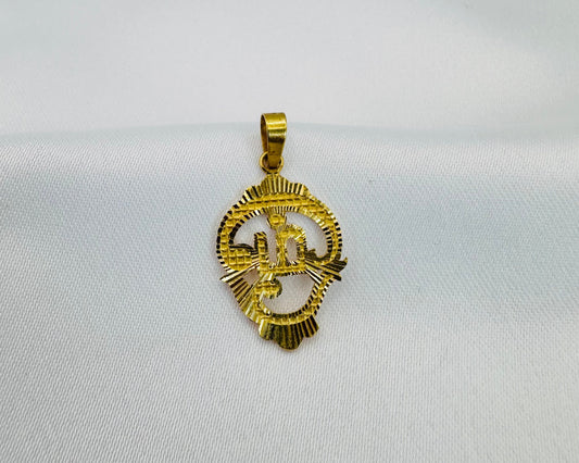 22k solid gold Tamil Om pendant only