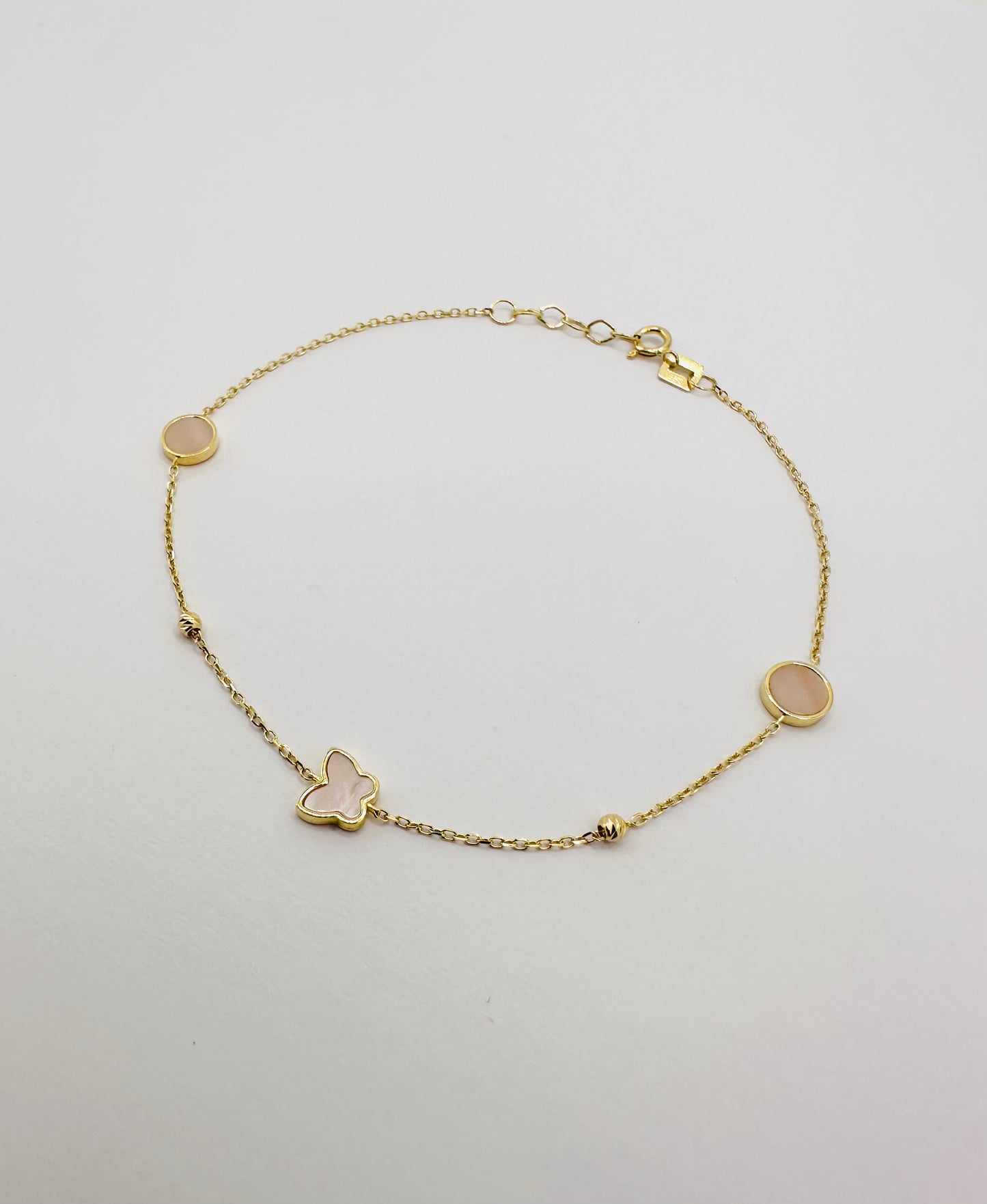 18k Solid Gold butterfly Bracelet