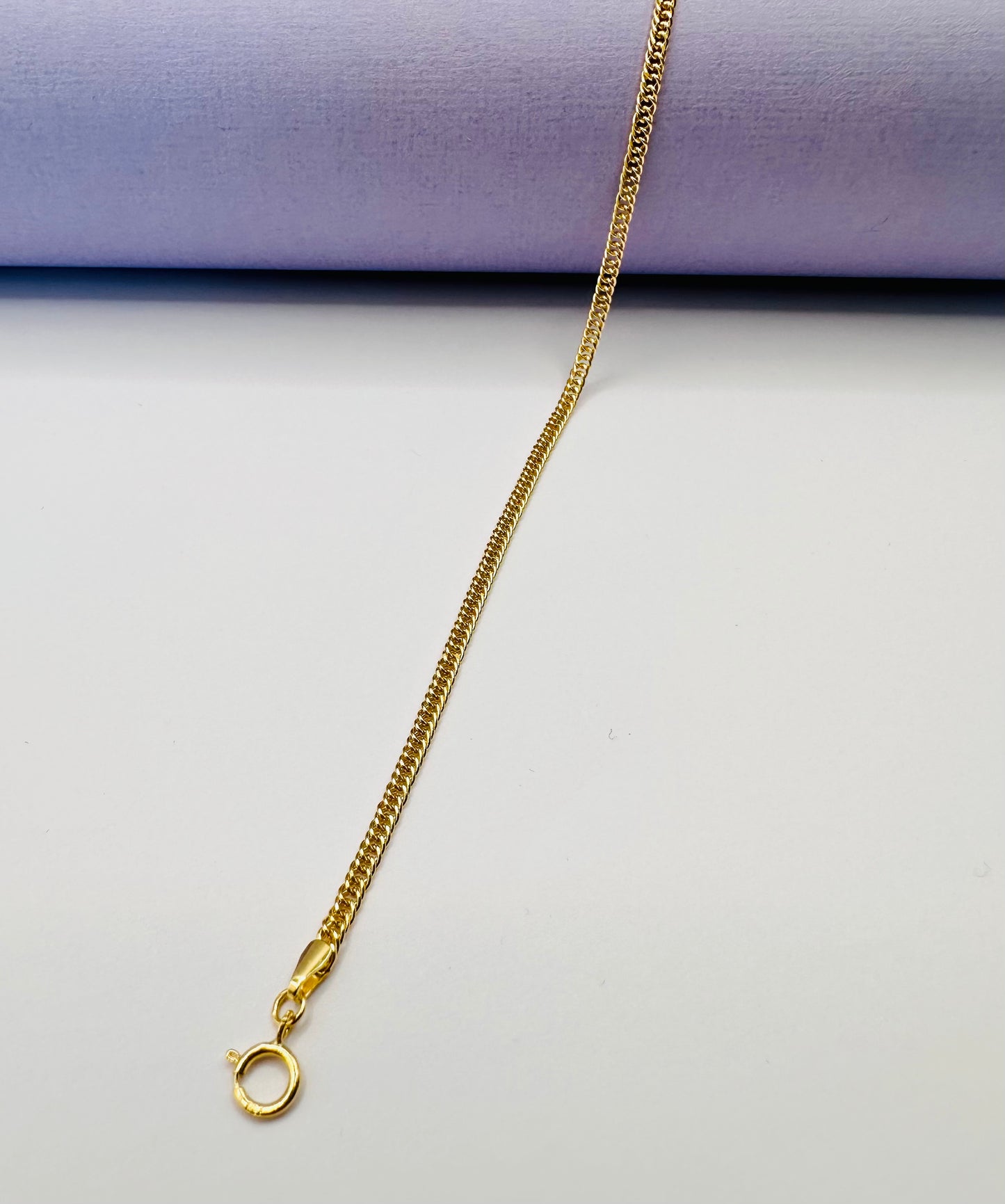 18k solid gold link chain bracelet, unisex bracelet
