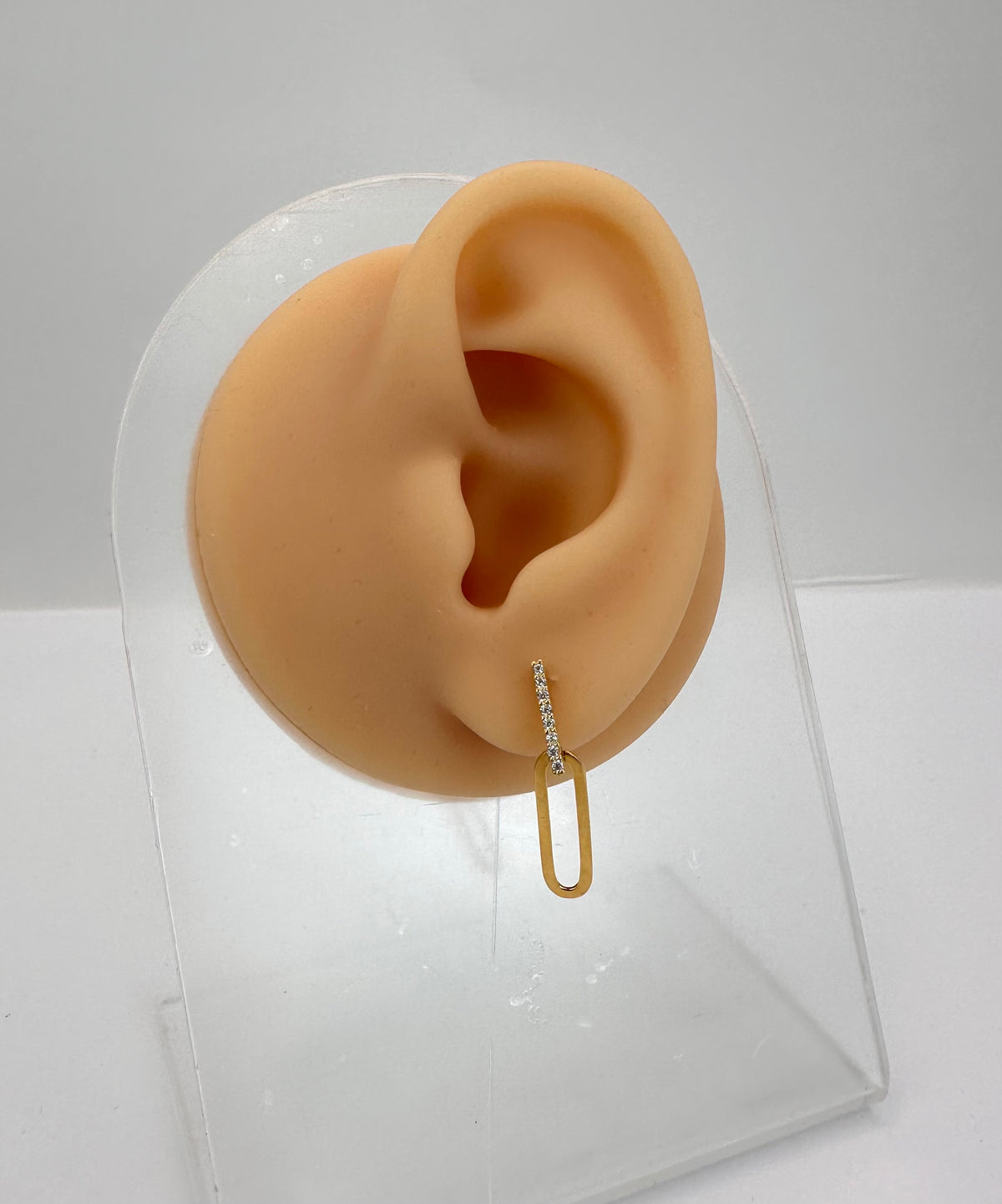 22k solid gold dangle ear studs / earrings