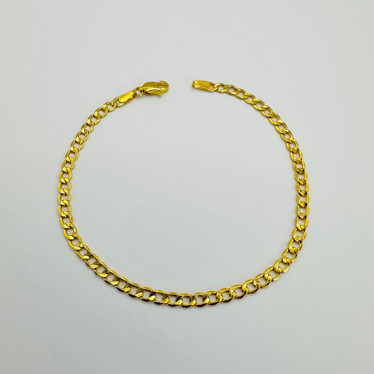22k solid gold unisex cable bracelet