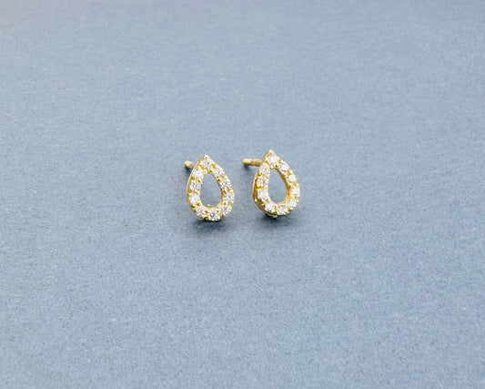 22k solid gold tear drop earrings