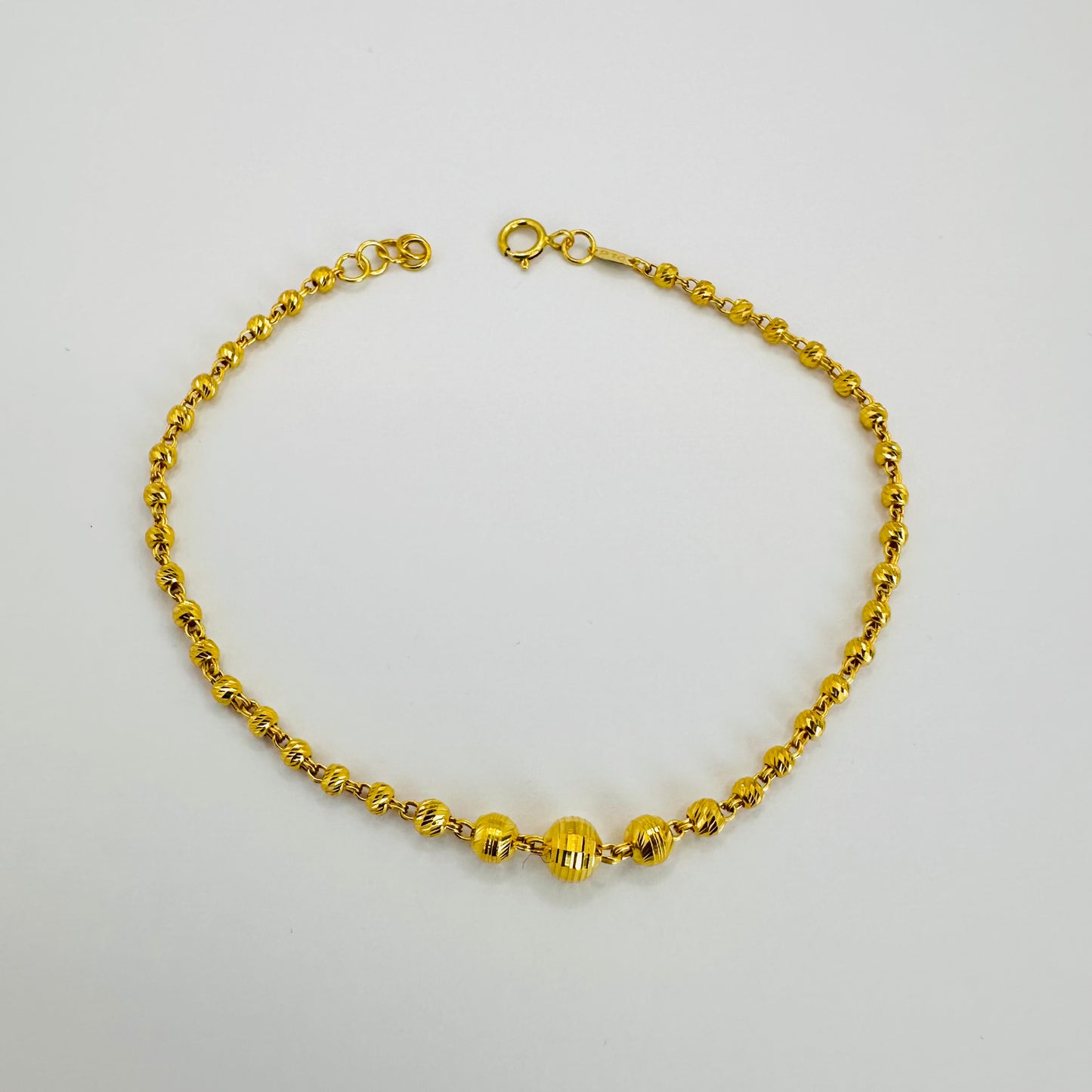22k Solid Gold Chain Bracelet: