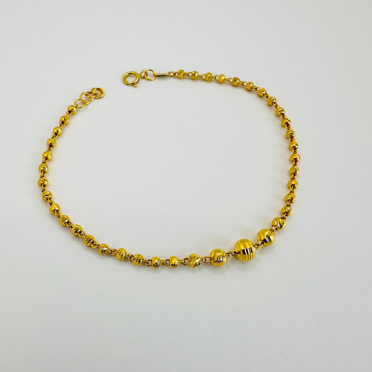22k Solid Gold Chain Bracelet: