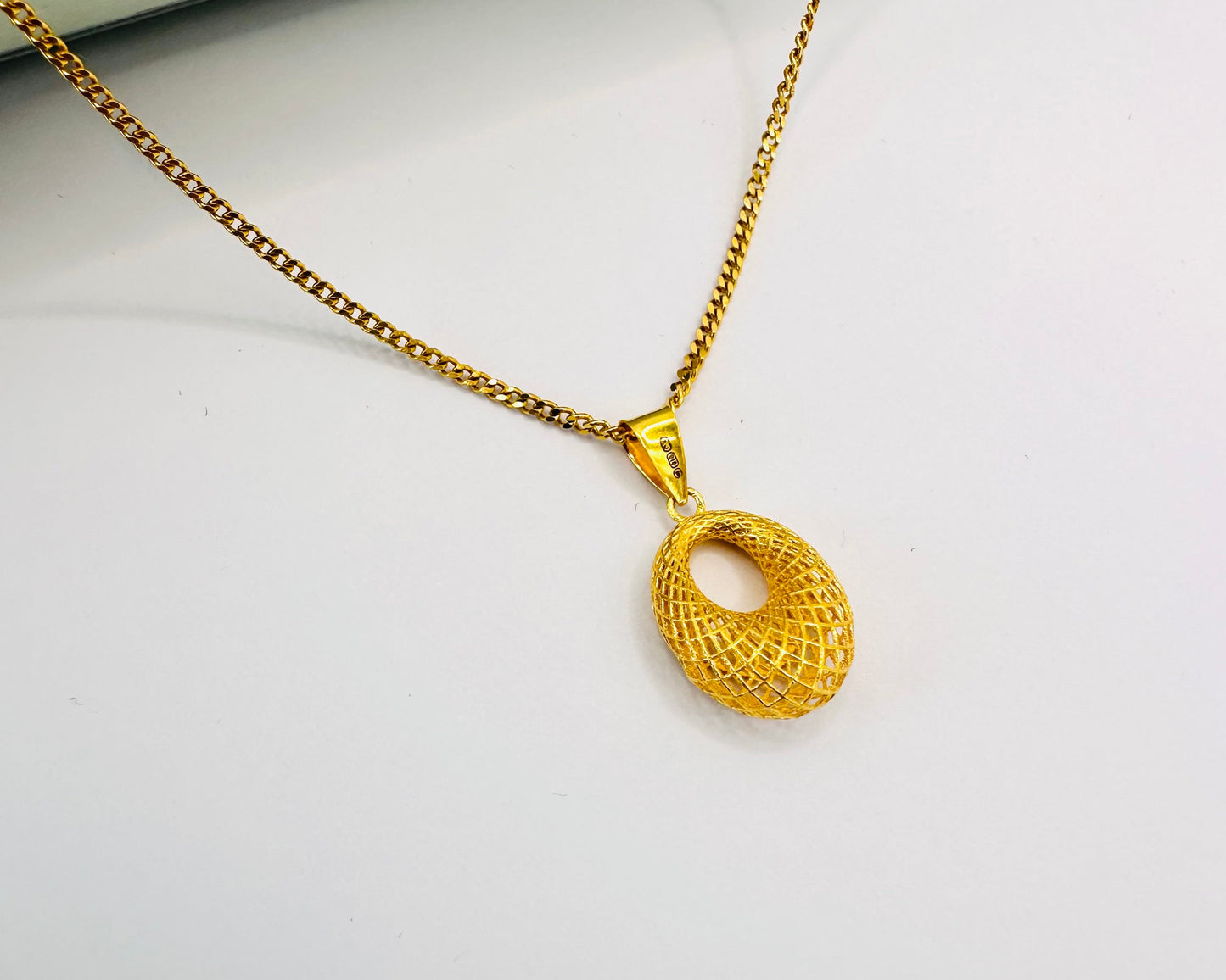 22k solid gold 3D charms pendant
