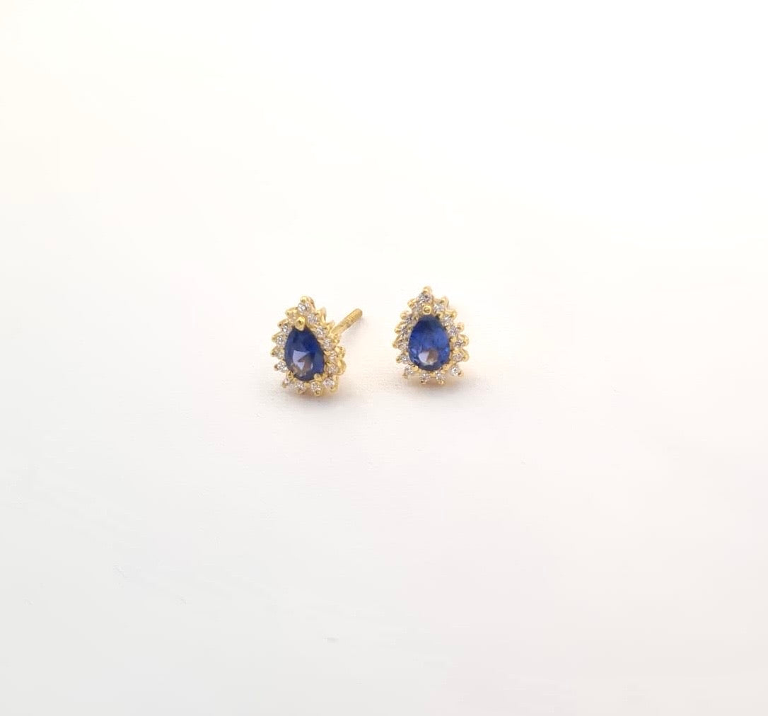 22k solid gold teardrop earrings