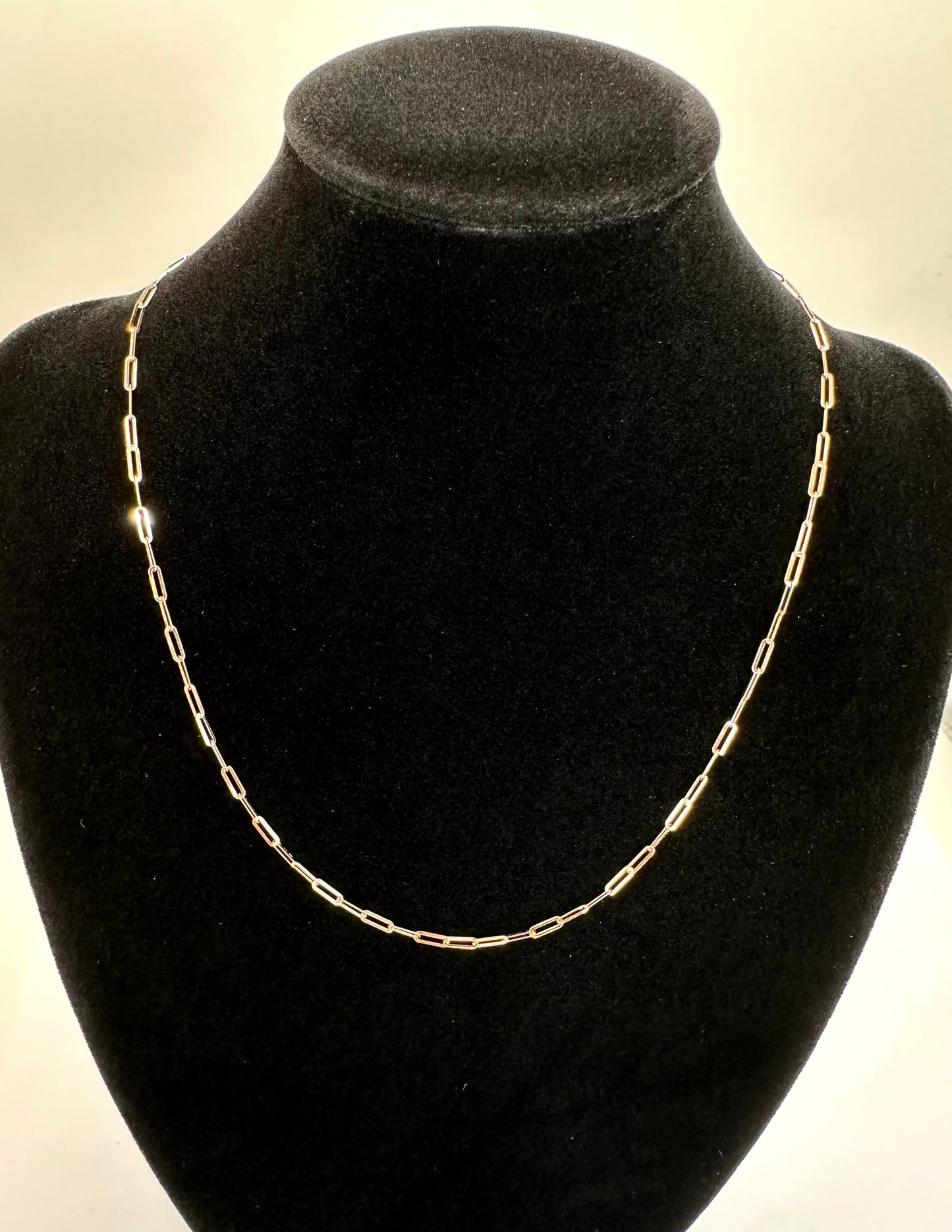 18k solid rose gold link chain