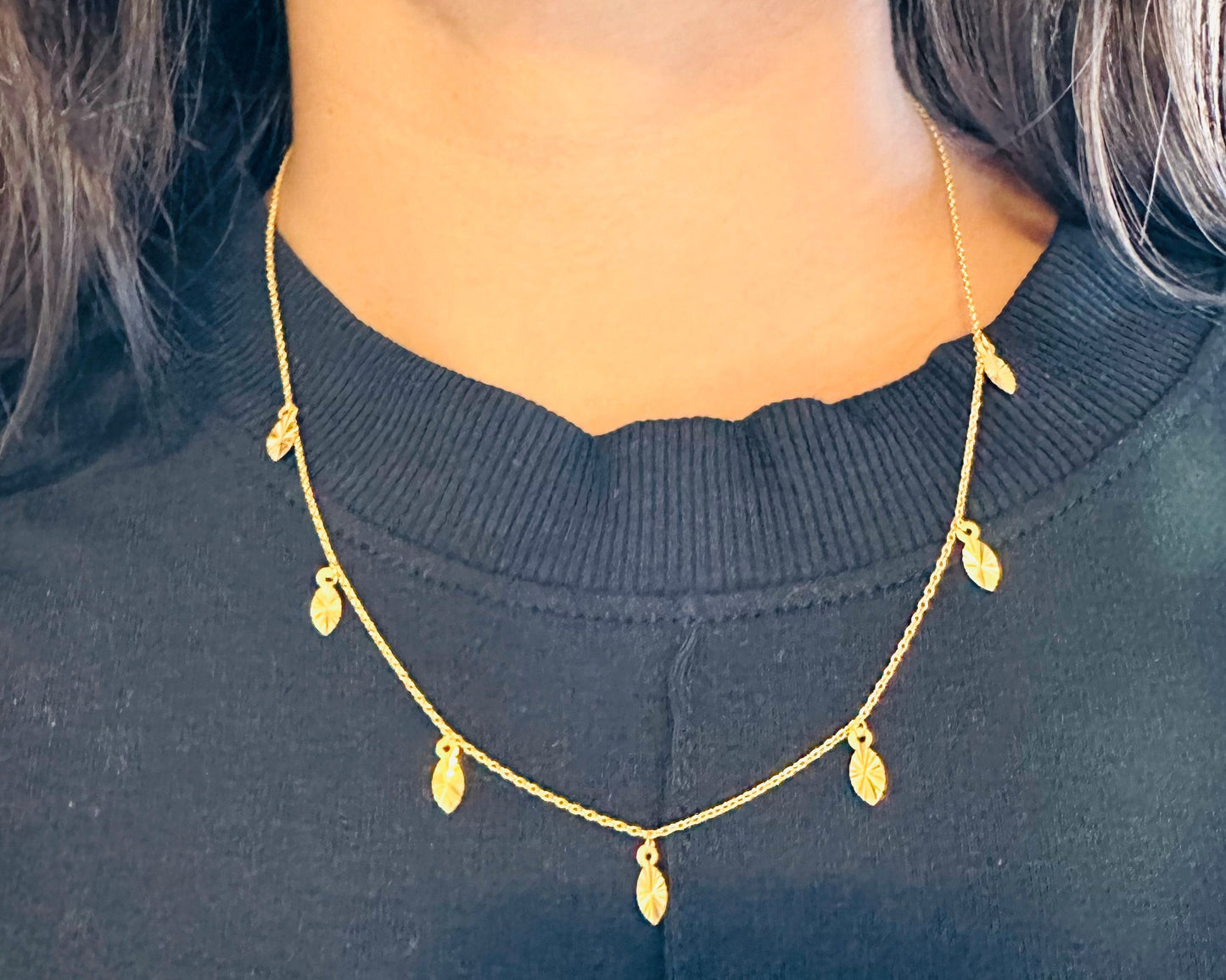 22k solid gold designer necklace