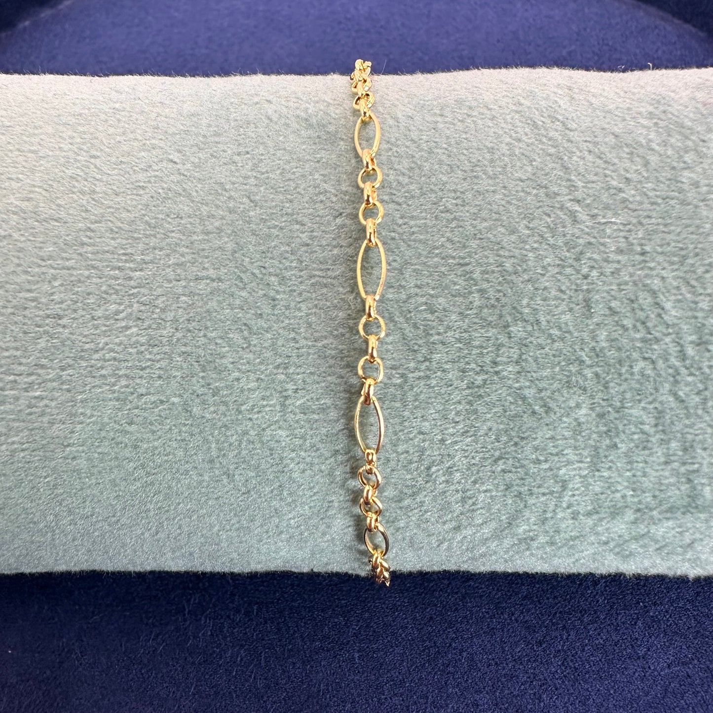 18k solid gold link chain bracelet