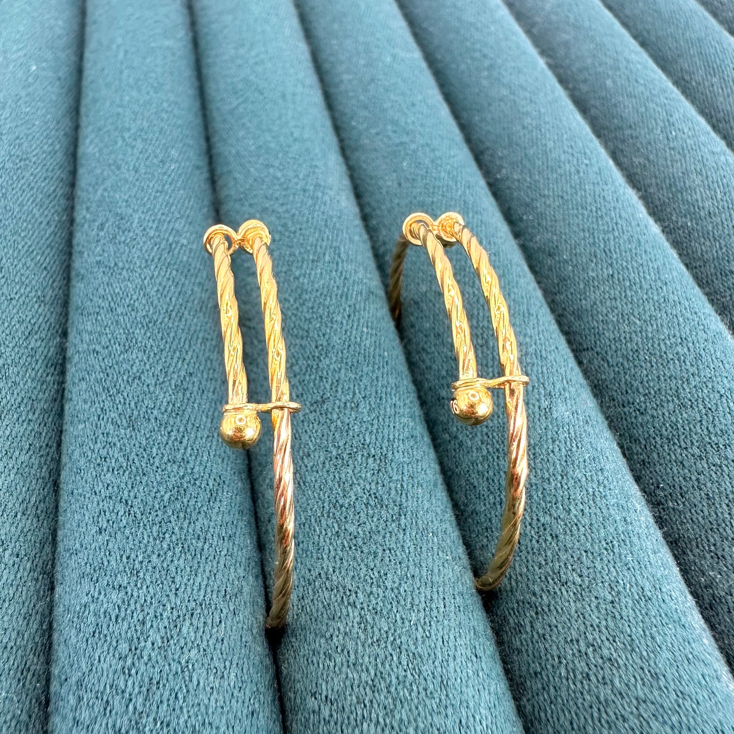 22k Solid Gold Baby Bangles: Unisex Gift Jewellery