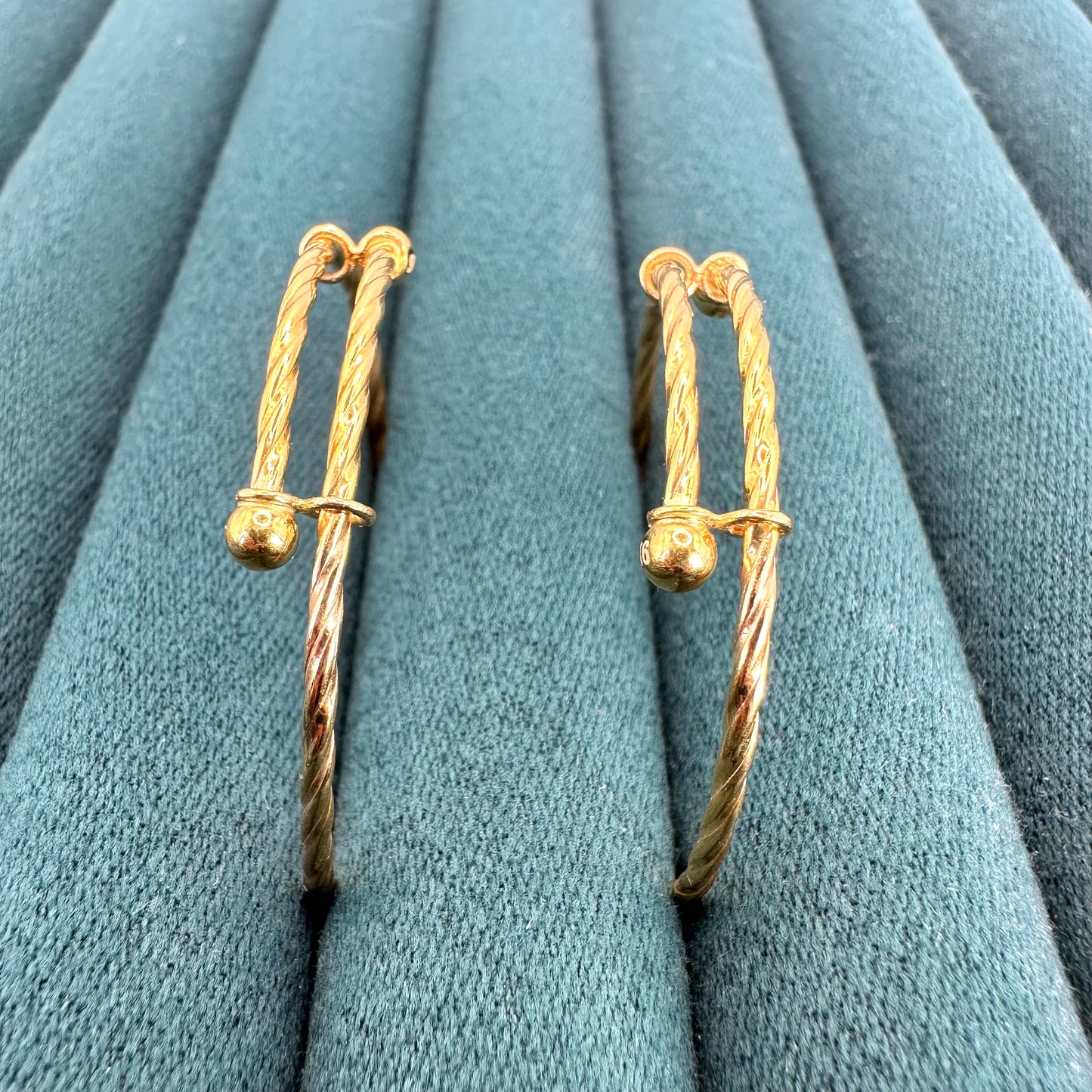 22k Solid Gold Baby Bangles: Unisex Gift Jewellery