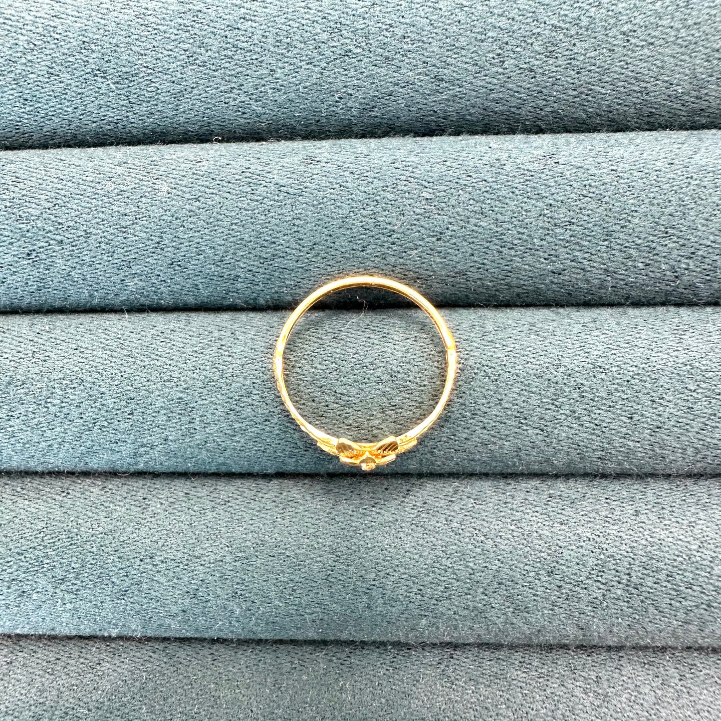 22k solid gold flower ring