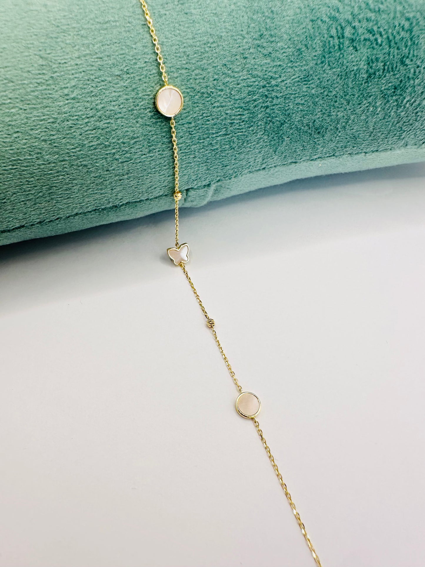 18k Solid Gold butterfly Bracelet