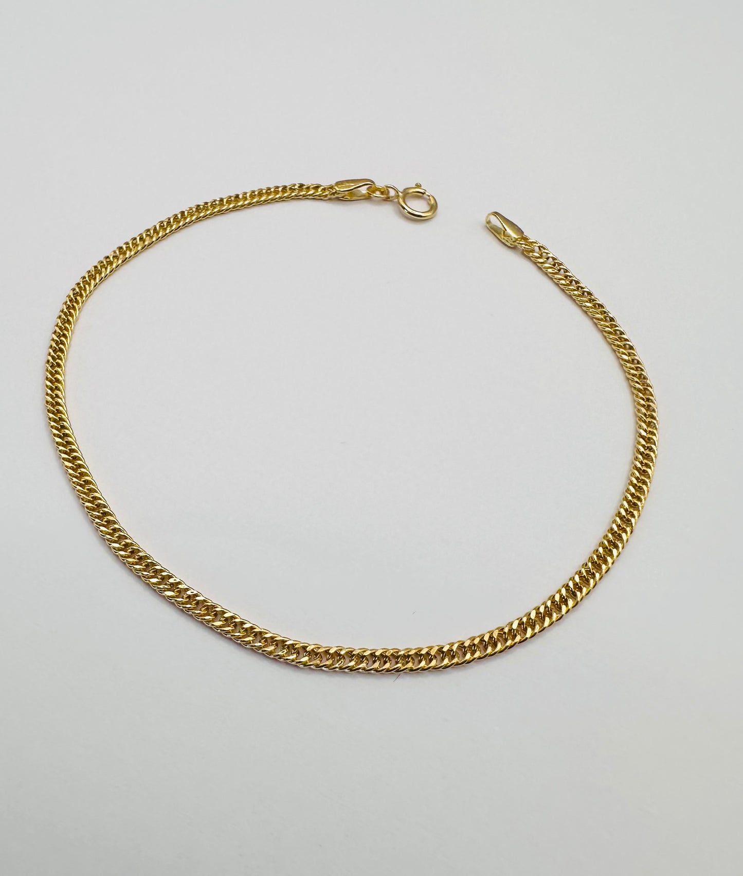 18k solid gold link chain bracelet, unisex bracelet