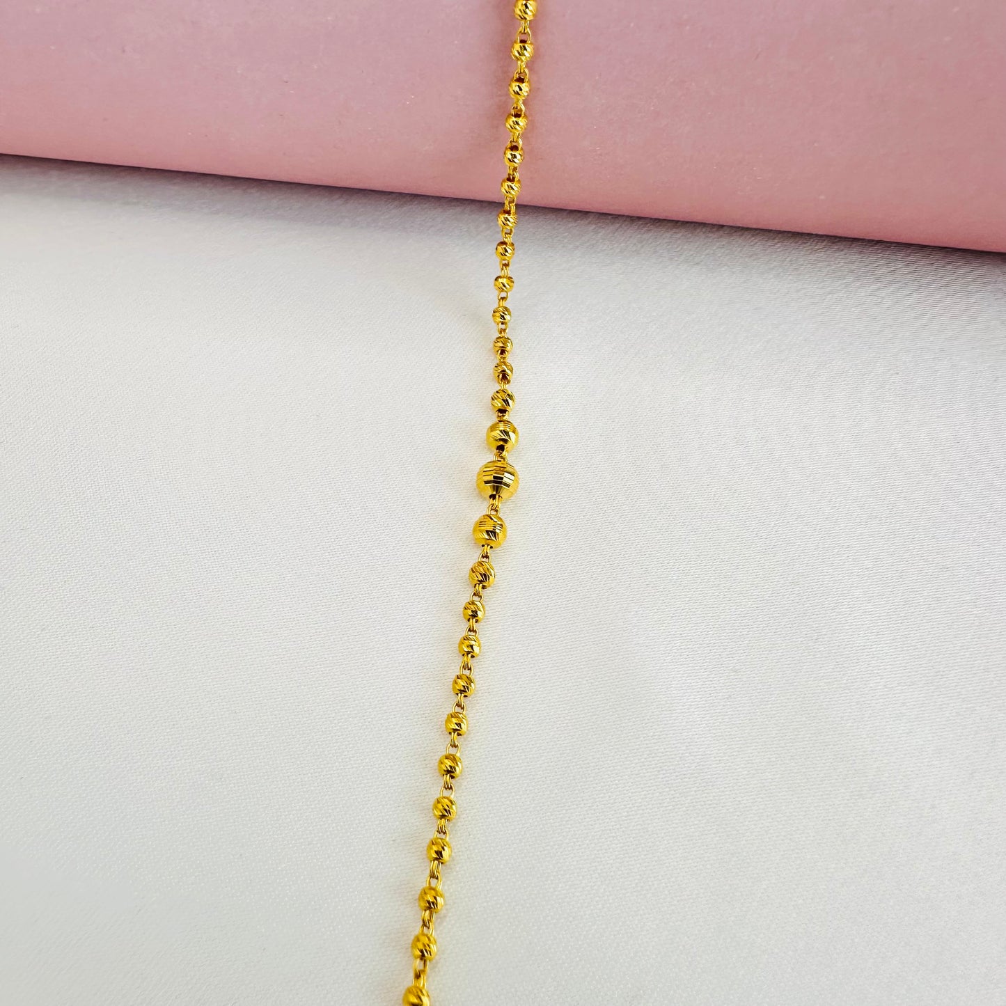 22k Solid Gold Chain Bracelet: