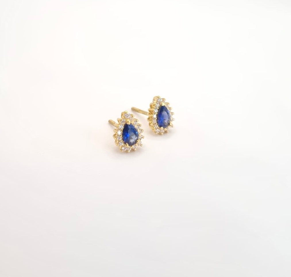 22k solid gold teardrop earrings