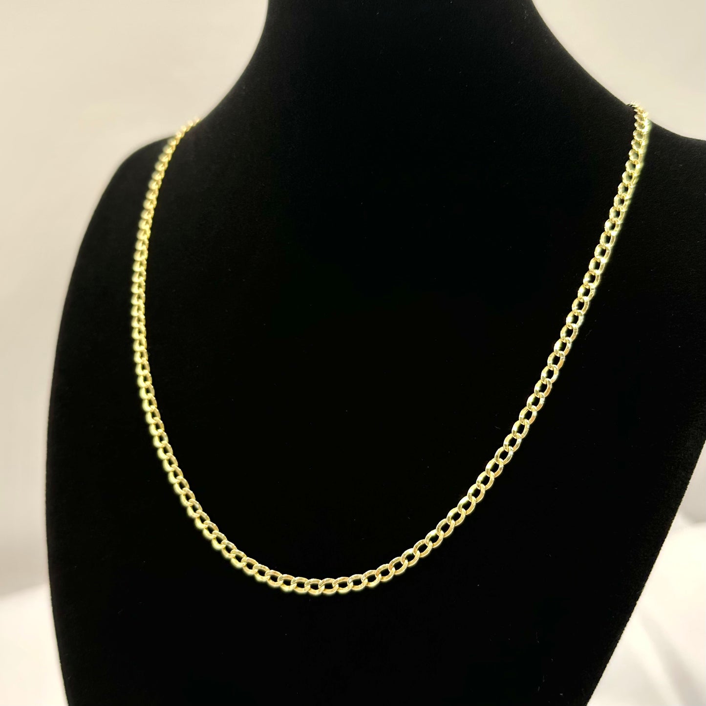 18k curb cable chain