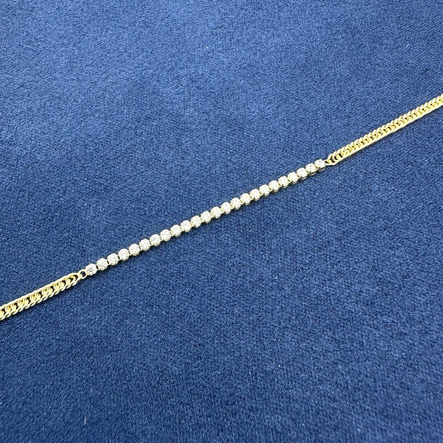 18k solid gold tennis bracelet
