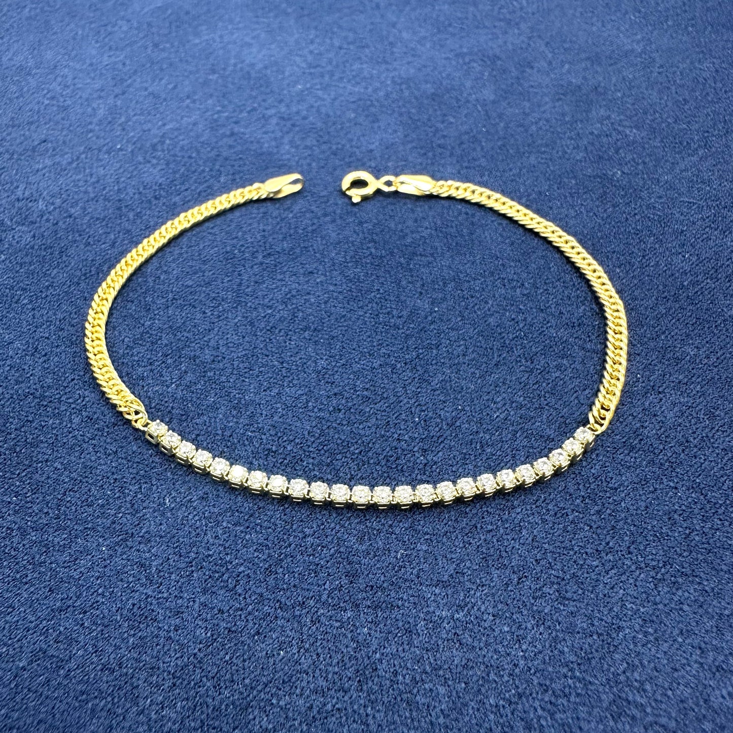 18k solid gold tennis bracelet