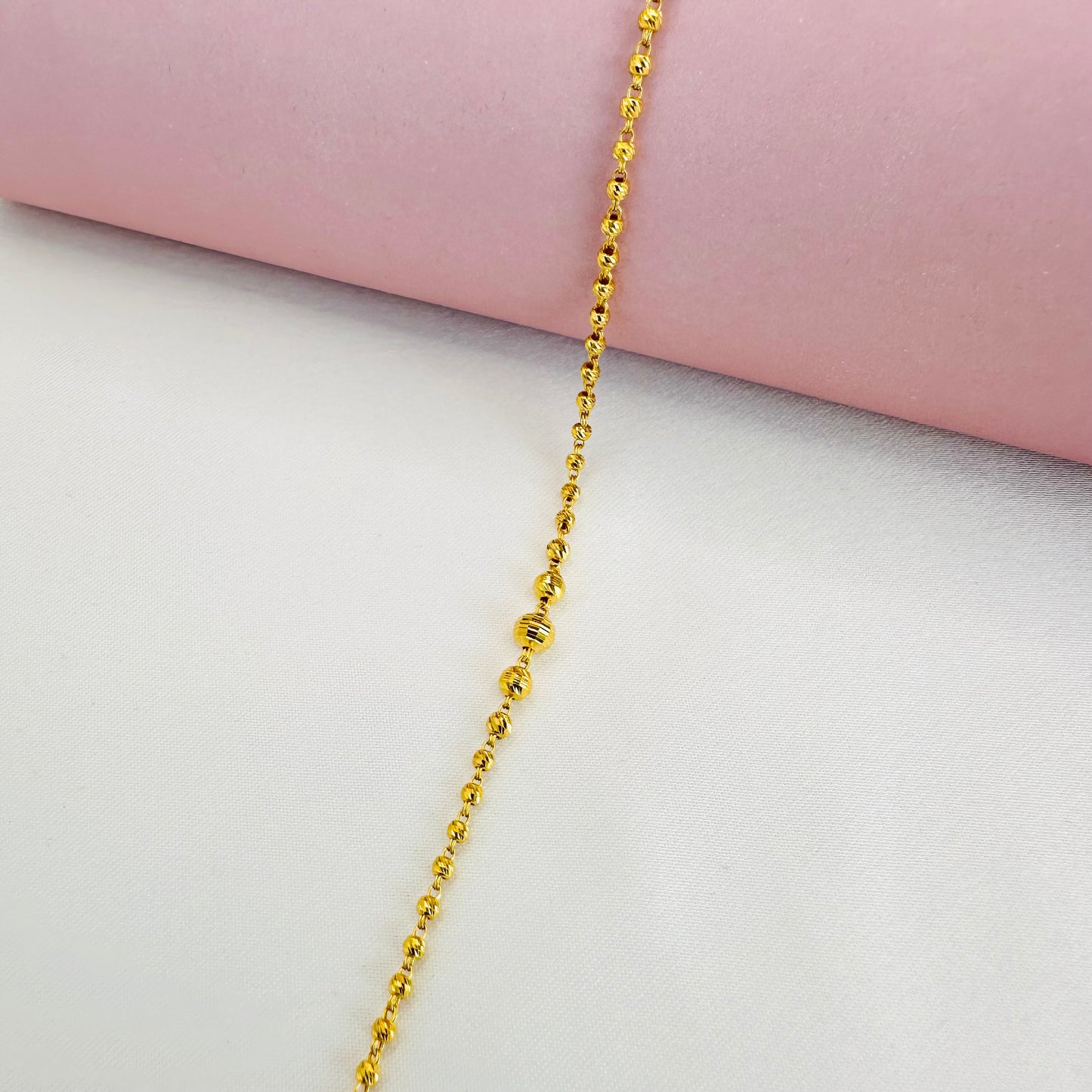 22k Solid Gold Chain Bracelet: