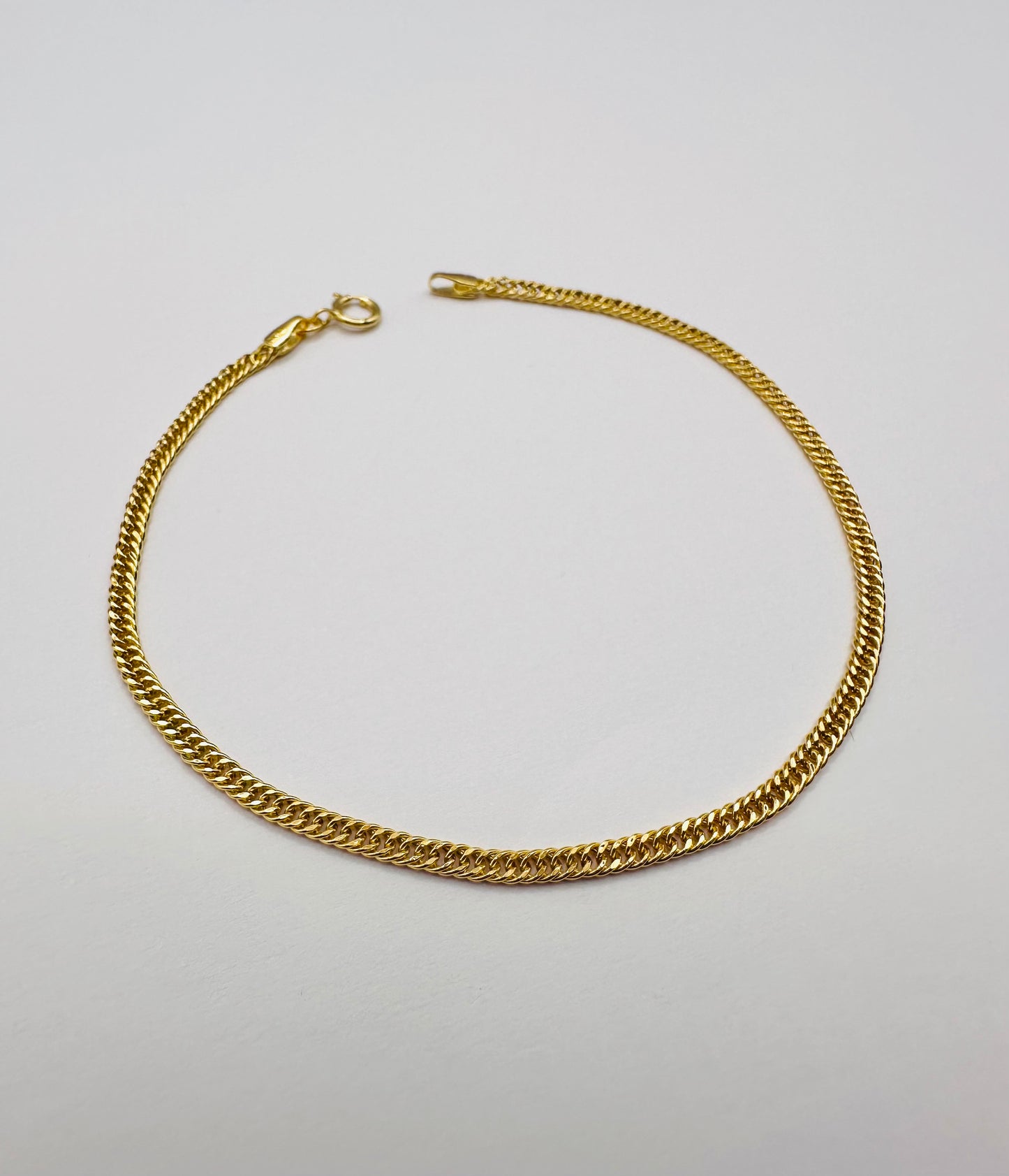 18k solid gold link chain bracelet, unisex bracelet