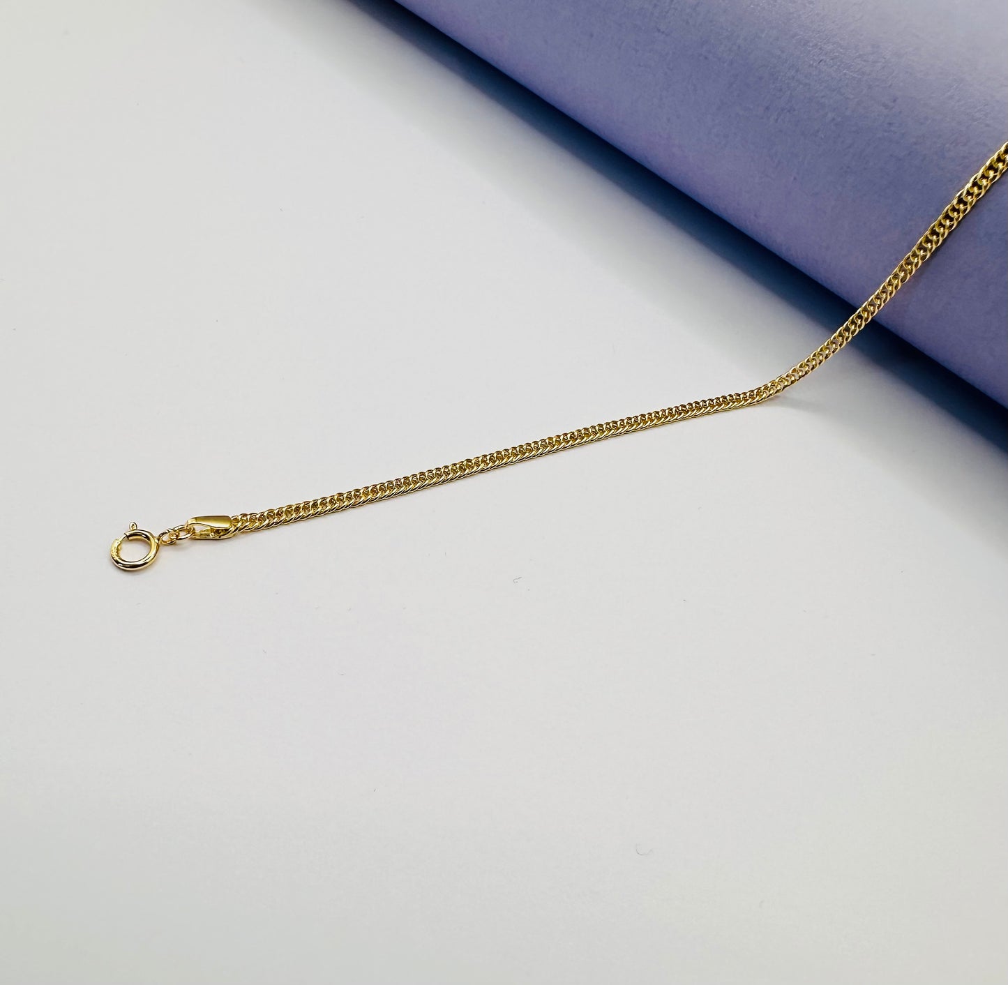 18k solid gold link chain bracelet, unisex bracelet