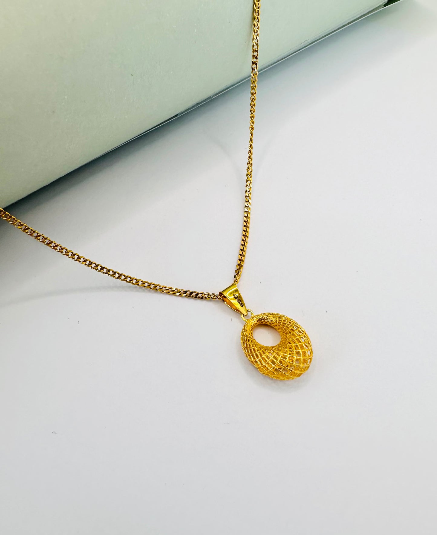 22k solid gold 3D charms pendant