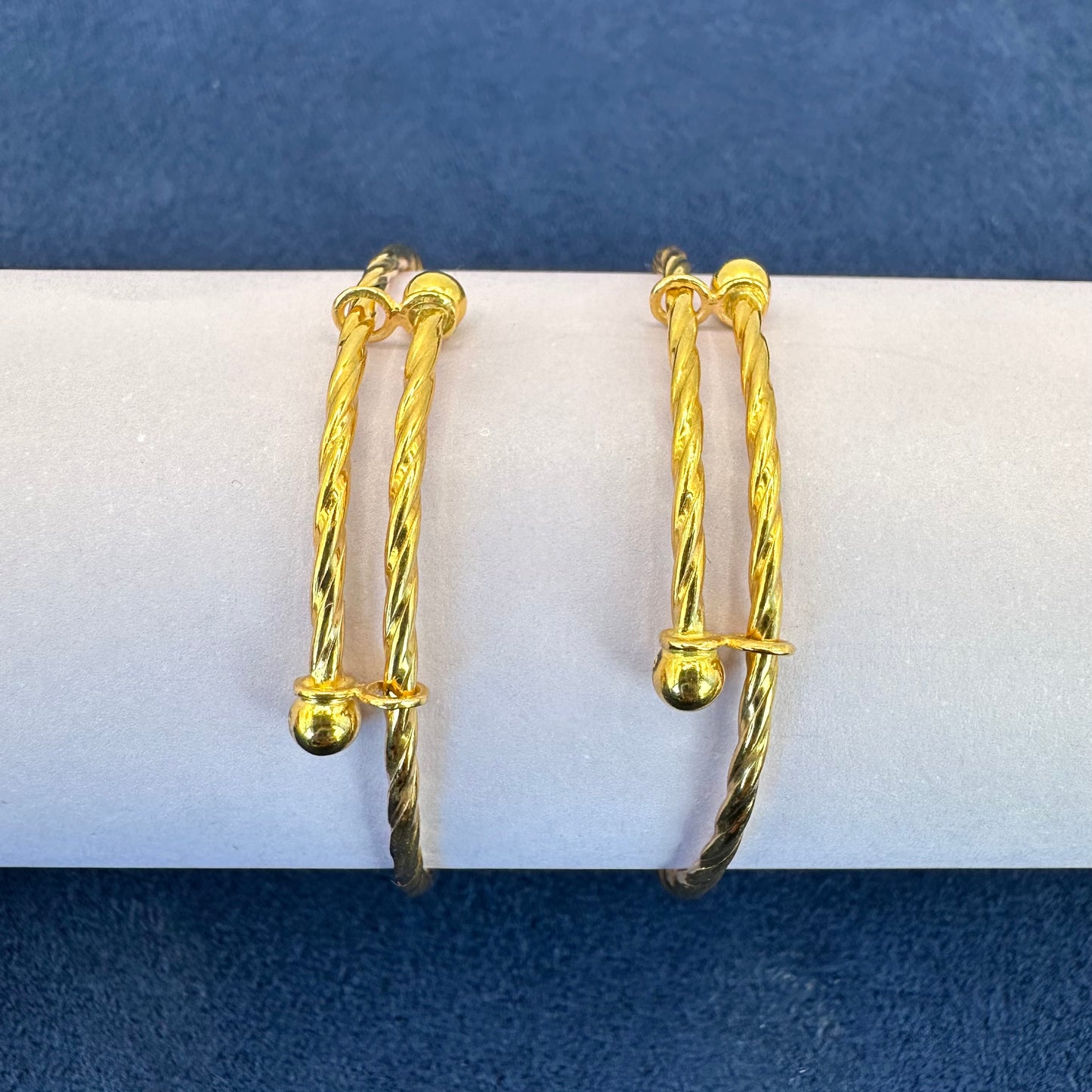 22k Solid Gold Baby Bangles: Unisex Gift Jewellery