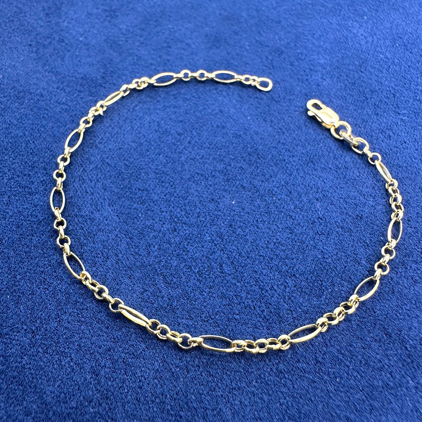 18k solid gold link chain bracelet