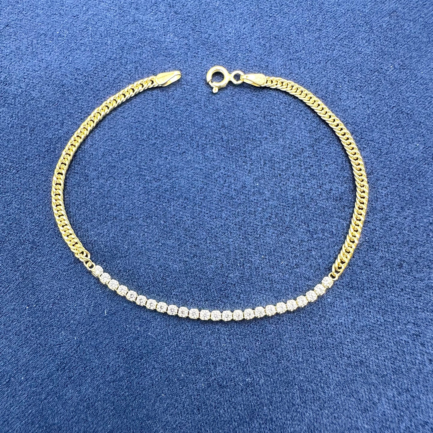 18k solid gold tennis bracelet