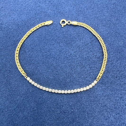 18k solid gold tennis bracelet